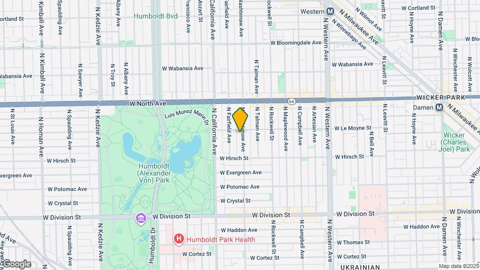 1450 N Washtenaw Ave Map and Location Details