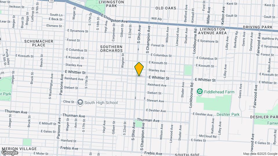 931-933-933 E Whittier St Map and Location Details