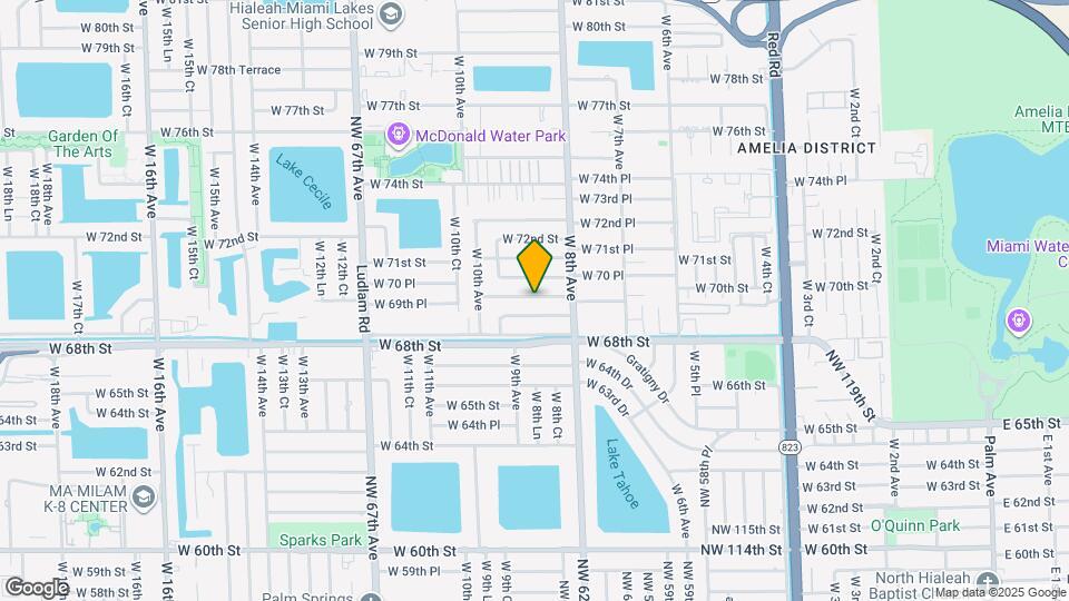 864 W 69th Pl Map and Location Details