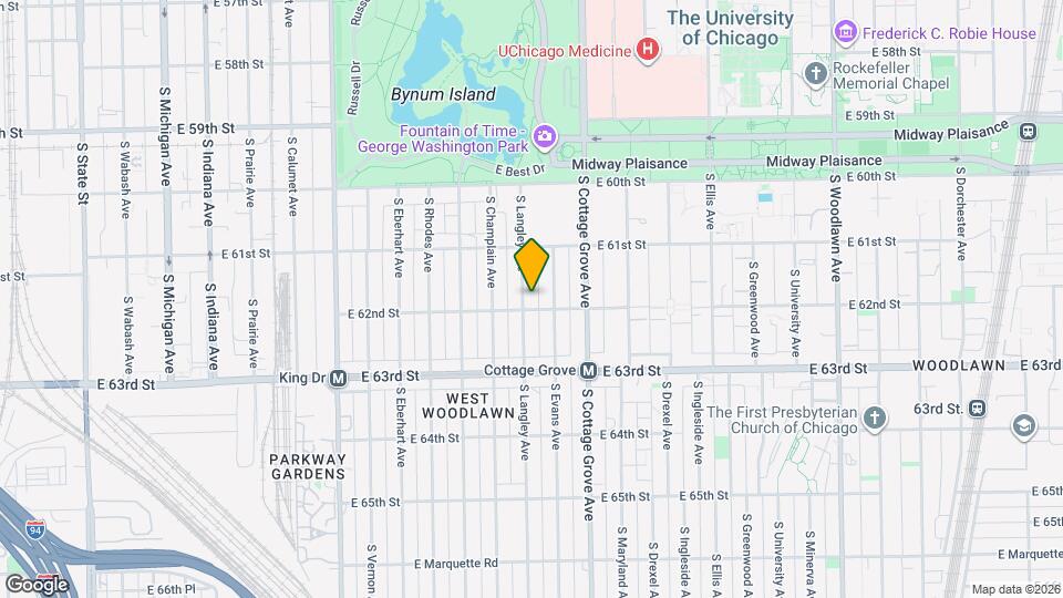 6151 S Langley Ave Map and Location Details