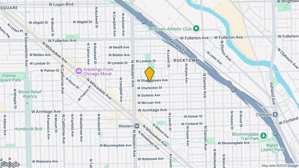 2110 N Oakley Ave, Unit 1 Map and Location Details