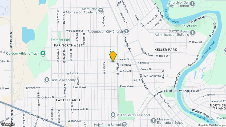 1644 N Adams St Map and Location Details