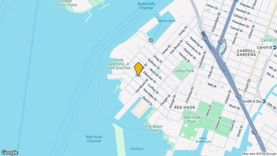 Manzione Red Hook Co-ops Map and Location Details