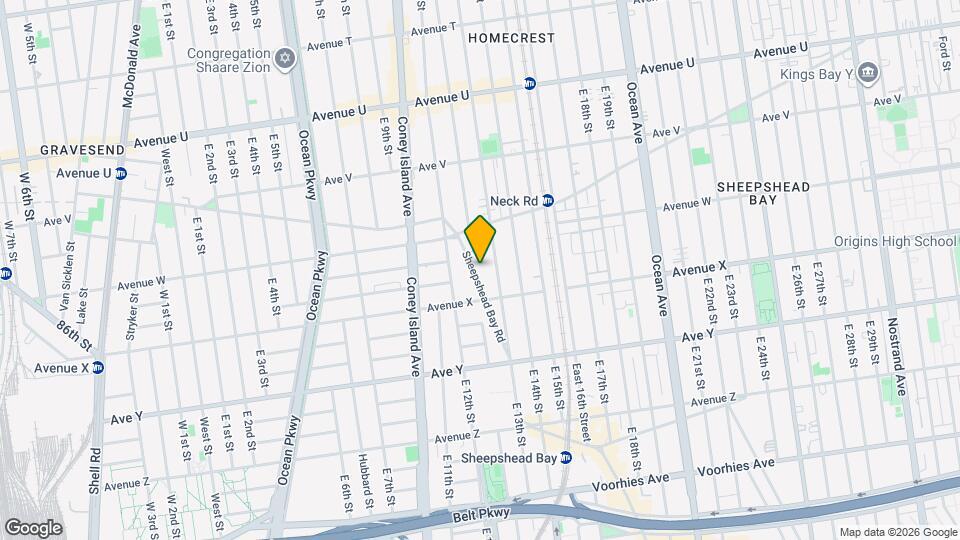 1111 Sheepshead Bay Rd, Unit 2F Mapa y Detalles de la Ubicación