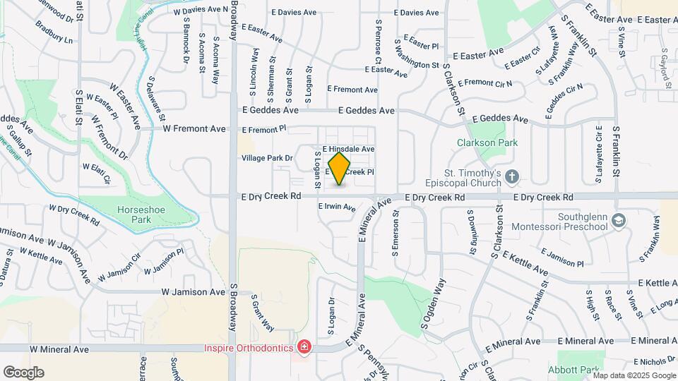 598 E Dry Creek Pl Map and Location Details