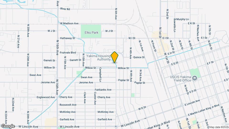 1101 Willow St Map and Location Details