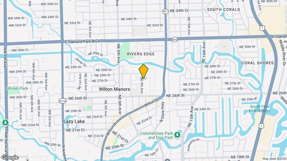 2702 1/2 NE 9th Ave Mapa y Detalles de la Ubicación