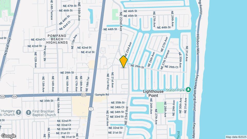 3869 NE 22nd Way Map and Location Details