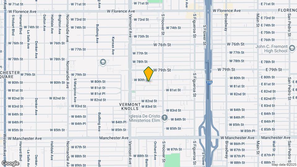 858 W 80th St Map and Location Details