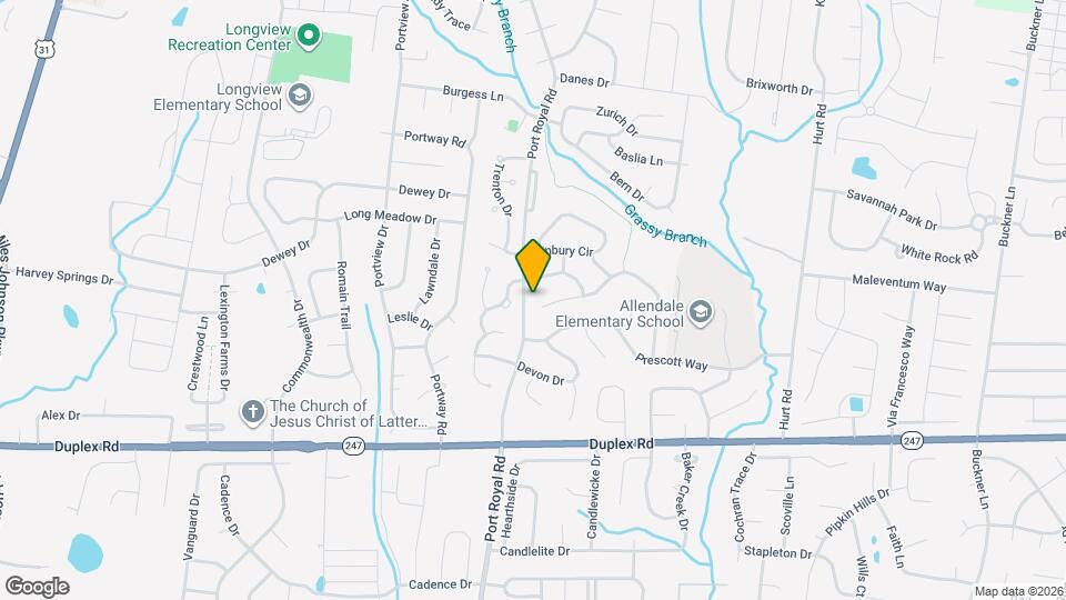 2316 Hayward Ln Map and Location Details