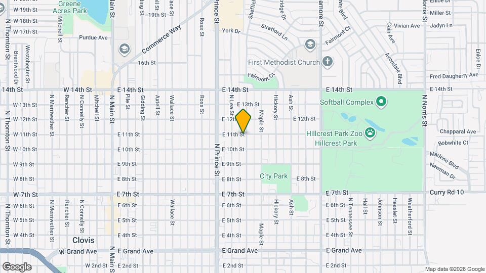 1020 N Oak St Map and Location Details