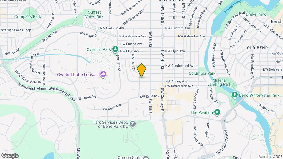 1598 NW Albany Ave Map and Location Details