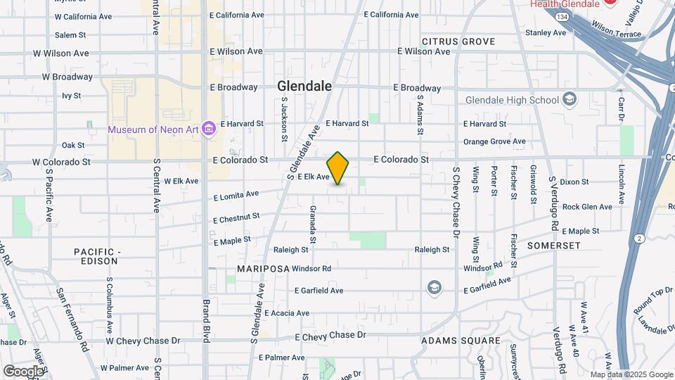 633 E Lomita Ave Map and Location Details