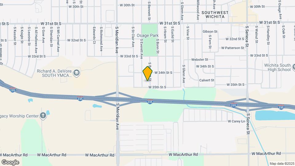 3537 S Bennett St Map and Location Details