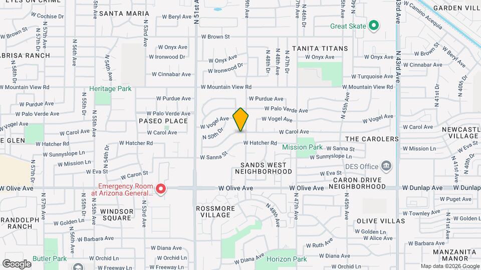 4909 W Carol Ave Map and Location Details