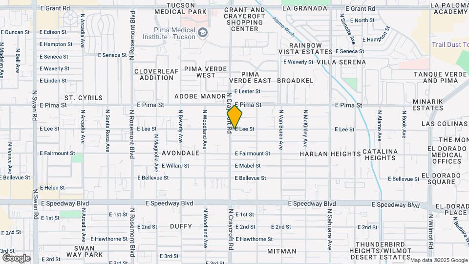 1540-1552 N Craycroft Rd Map and Location Details