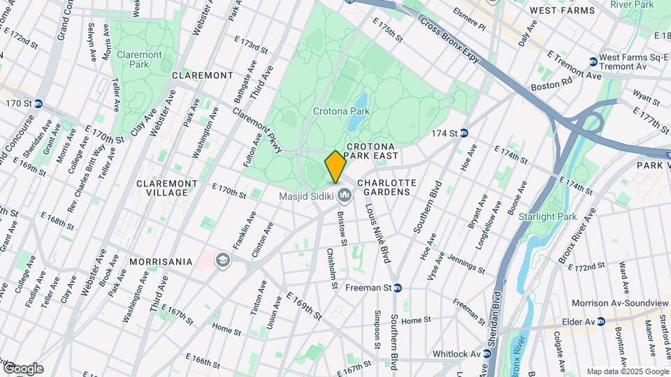 1436 Crotona Park E Map and Location Details