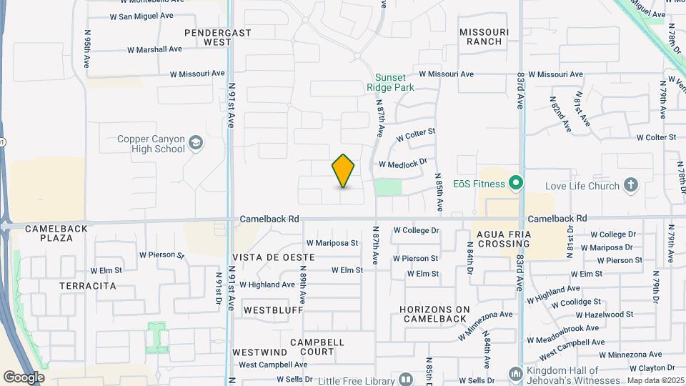 8741 W Windsor Blvd Map and Location Details
