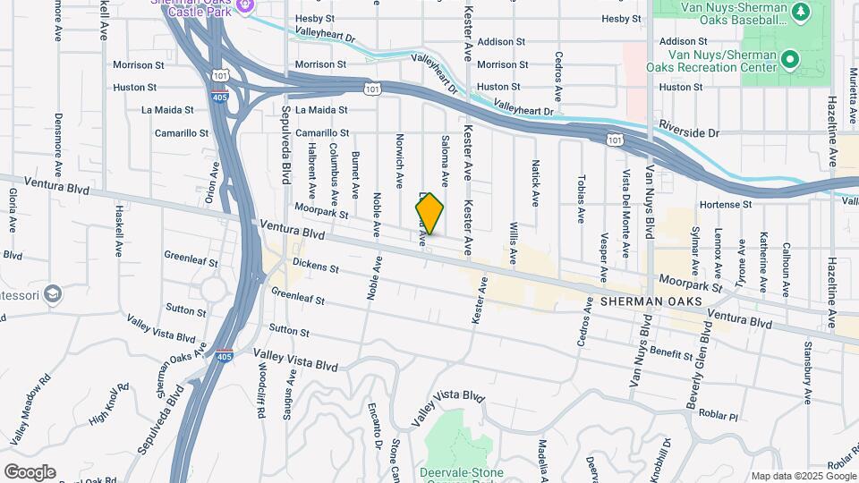 14954 Moorpark St Mapa y Detalles de la Ubicación