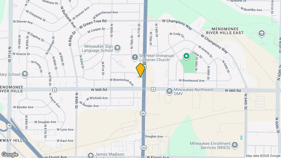 6431 N 76th St Map and Location Details