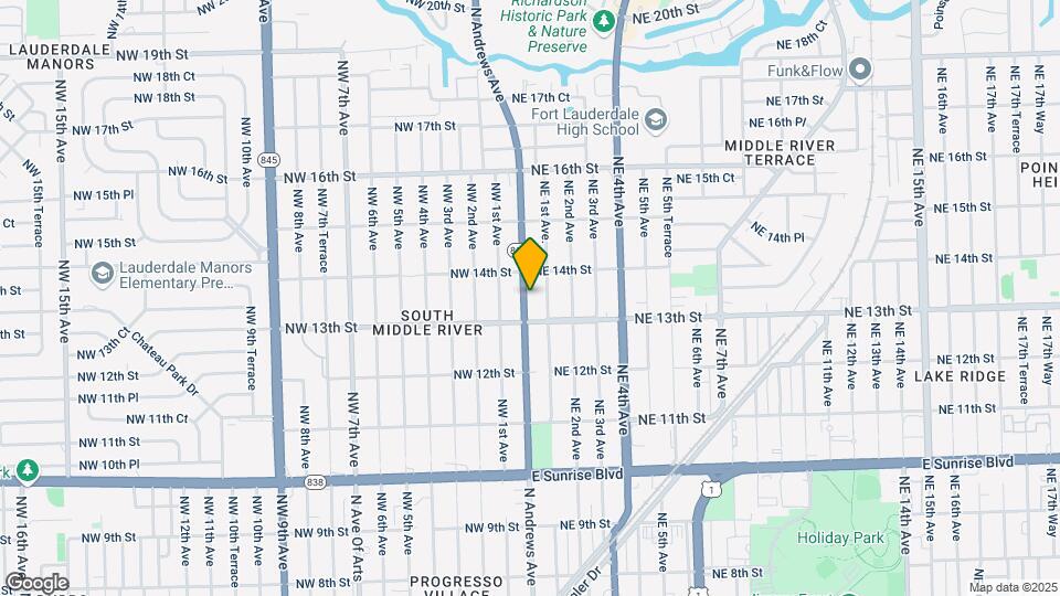 1320 N Andrews Ave Map and Location Details