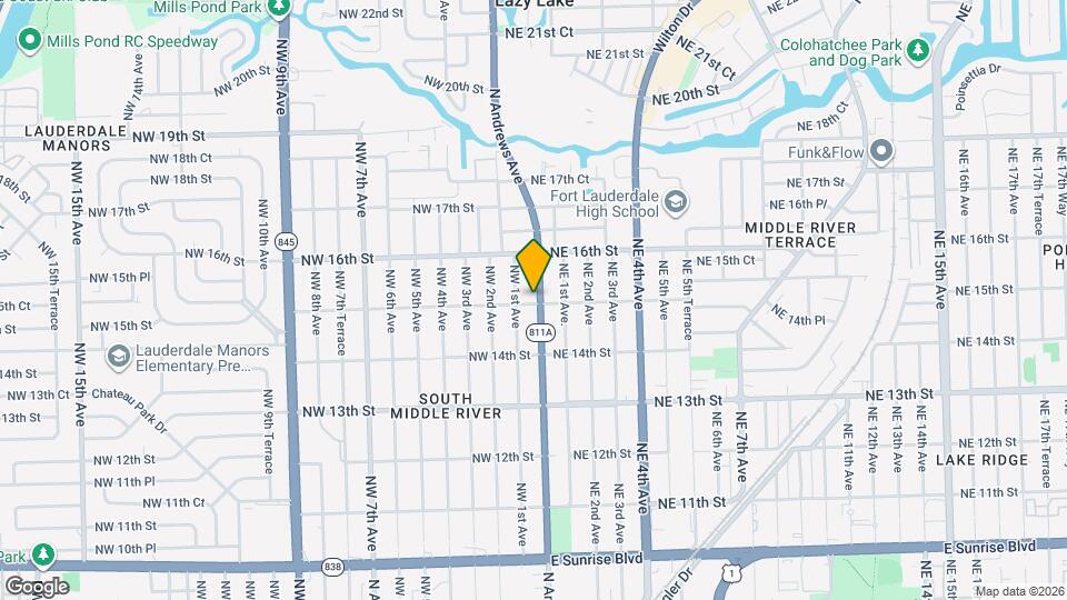 1501 N Andrews Ave Map and Location Details