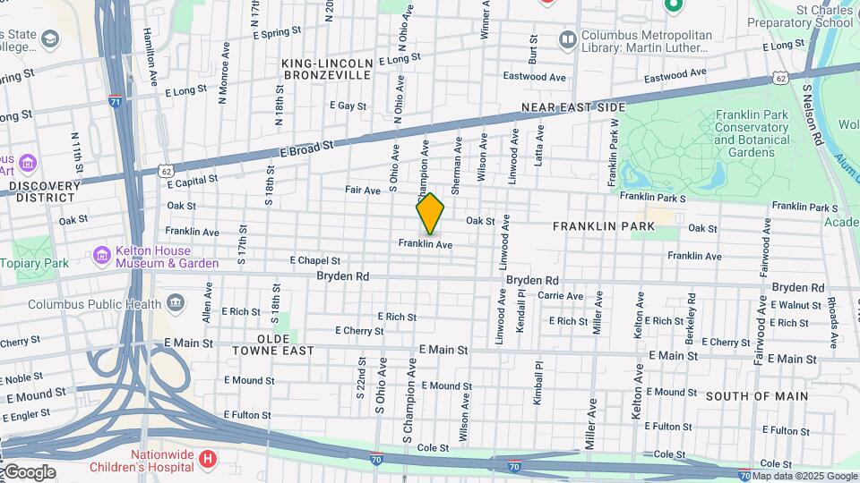 1170 Franklin Ave Map and Location Details