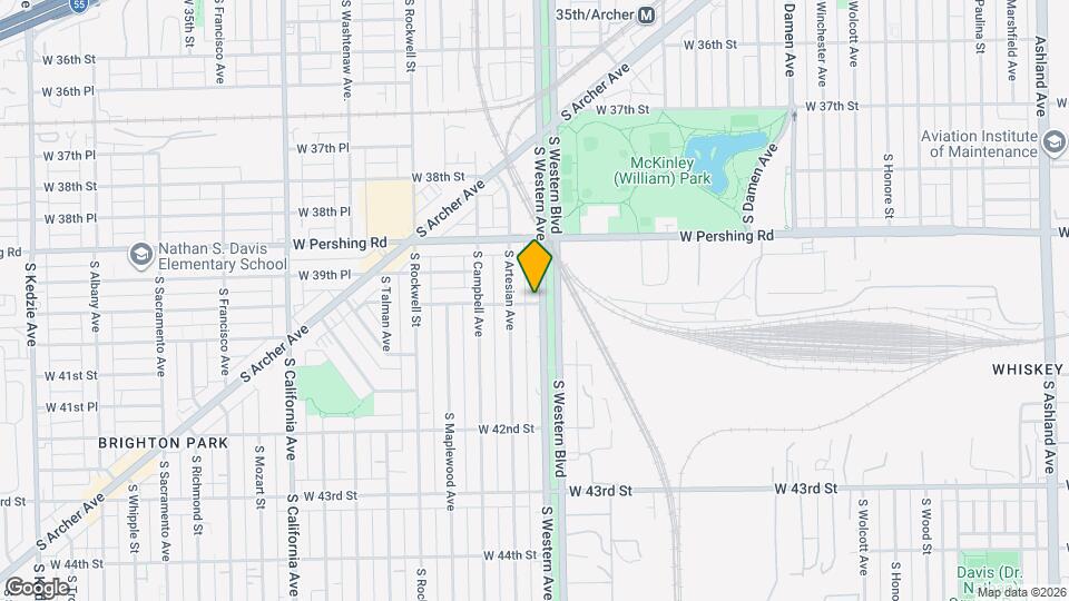 3960 S Western Ave Map and Location Details