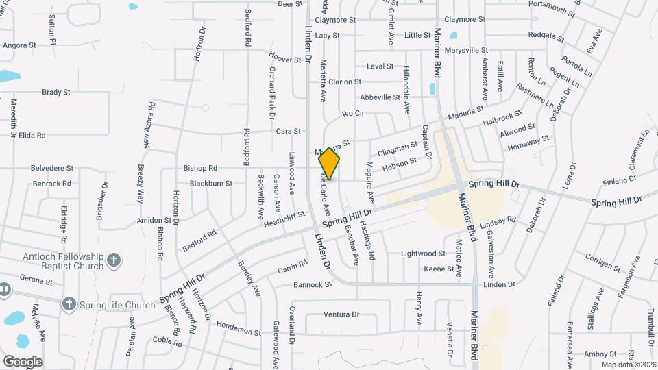 2066 De Carlo Ave Map and Location Details