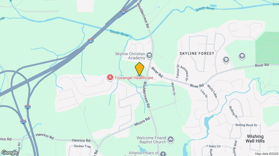 1952 Boulder Hills Dr Map and Location Details