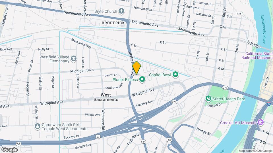 1298 W Capitol Ave Map and Location Details