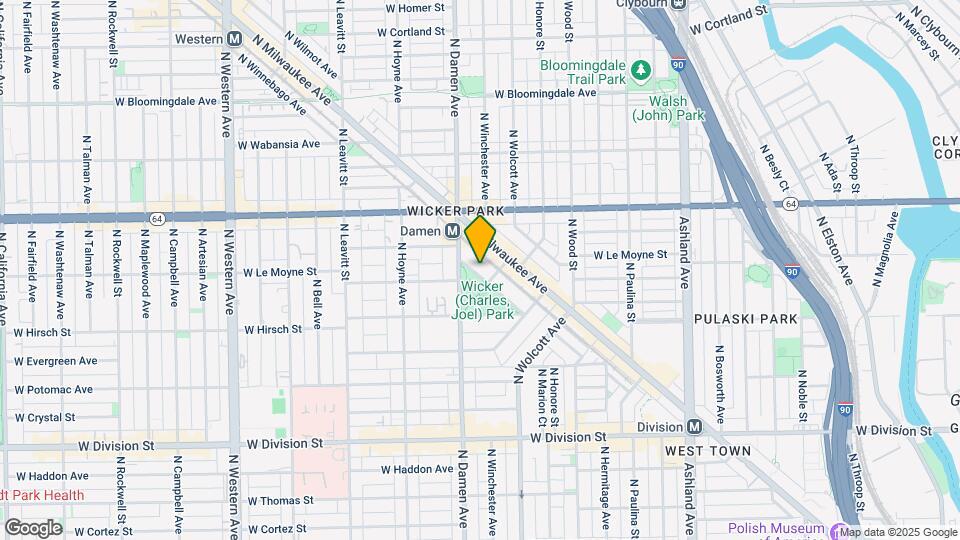 1511 N Wicker Park Ave Map and Location Details