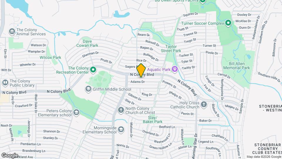 5501 Adams Dr Mapa y Detalles de la Ubicación