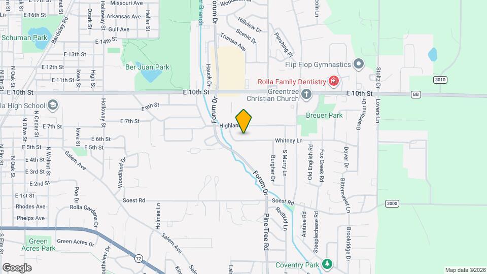 1305 Whitney Ln Map and Location Details