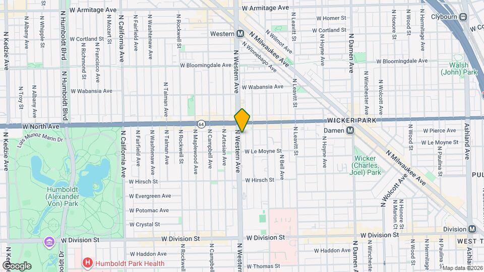 1533 N Western Ave Map and Location Details