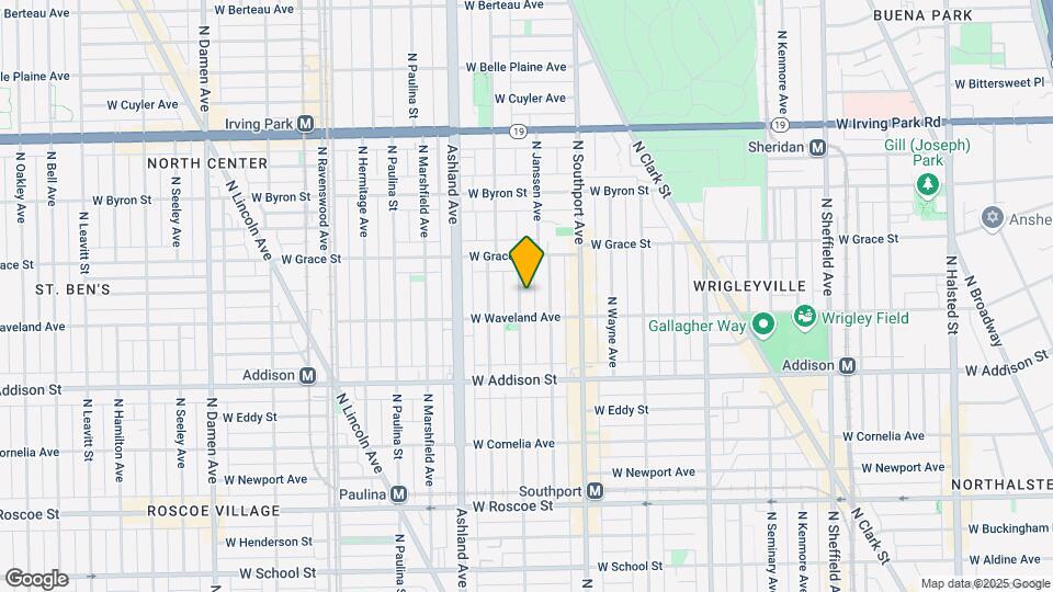 3721 N Greenview Ave Map and Location Details