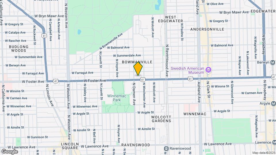 1958 W Foster Ave, Unit 2W Map and Location Details