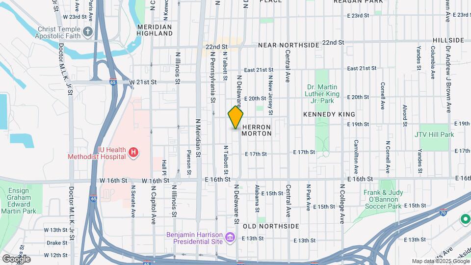 1822 N Delaware St Map and Location Details
