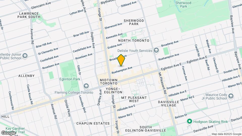 70 Roehampton Ave Map and Location Details