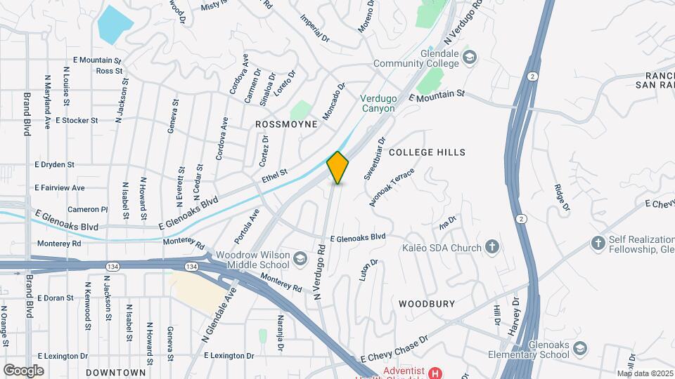 1100 N Verdugo Rd Map and Location Details