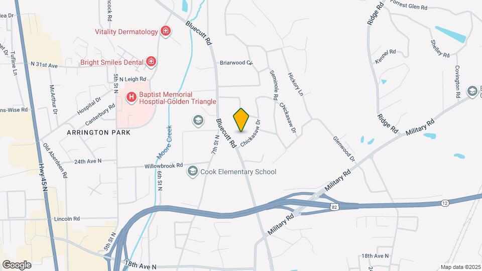 1609 Chickasaw Dr Mapa y Detalles de la Ubicación