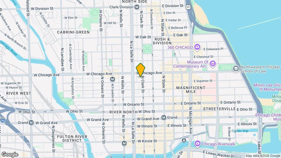 738 N Clark St, Unit #3 Map and Location Details