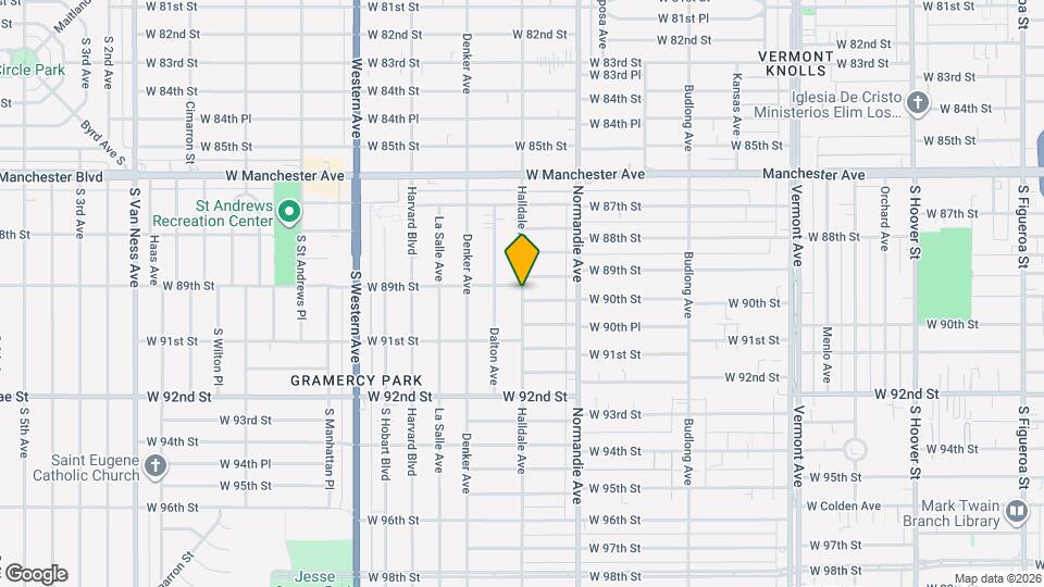 8909 S Halldale Ave Map and Location Details