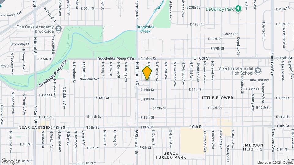 1424 N Denny St Map and Location Details