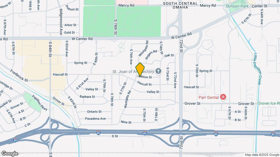 7529 Vinton St Map and Location Details