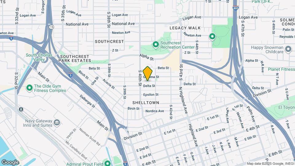 4042 Delta St, Unit Downstairs Map and Location Details