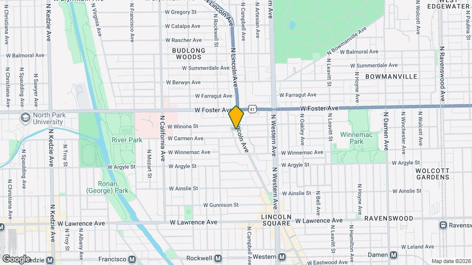 5110 N Lincoln Ave, Unit 1 Map and Location Details