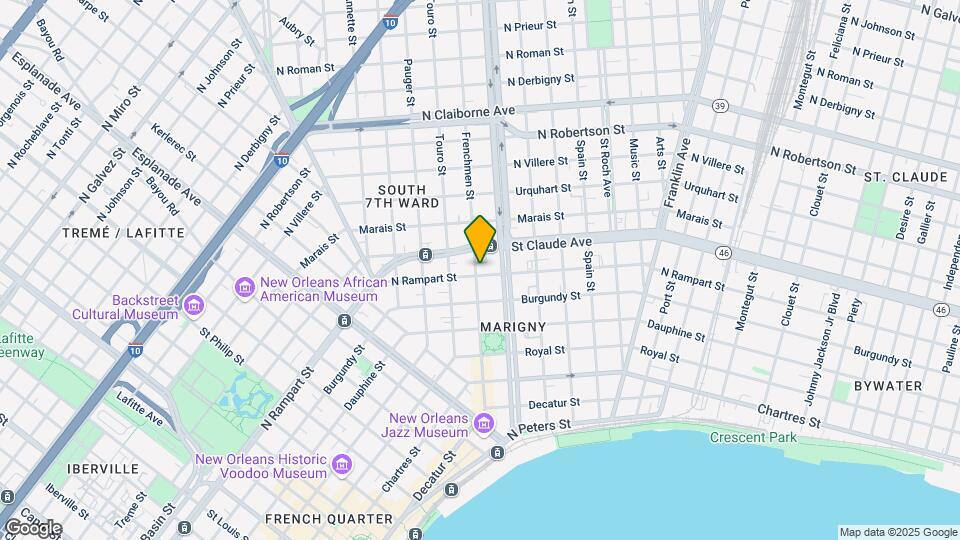 2107 N Rampart St Map and Location Details
