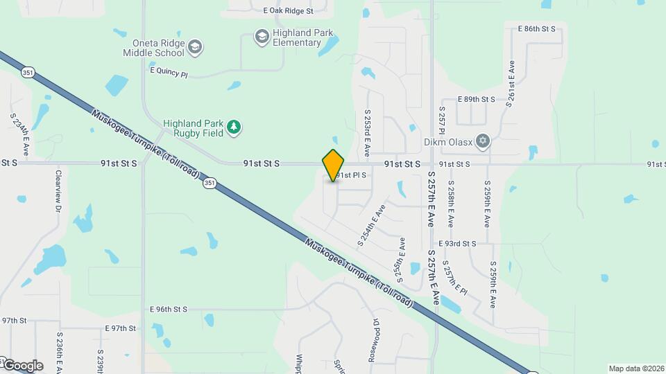 9190 S 251st E Ave Map and Location Details