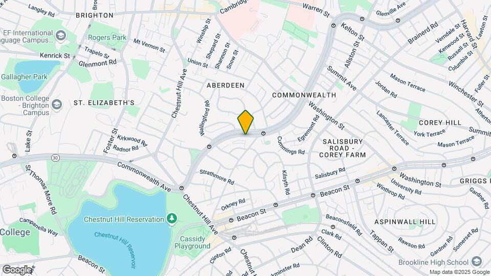 1722 Commonwealth Ave, Unit 4 Mapa y Detalles de la Ubicación